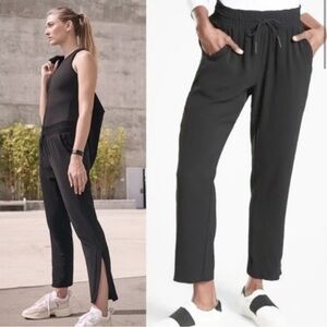 ATHLETA Metropolis Straight Leg Split Zipper Hem Primatwill Pant size 4